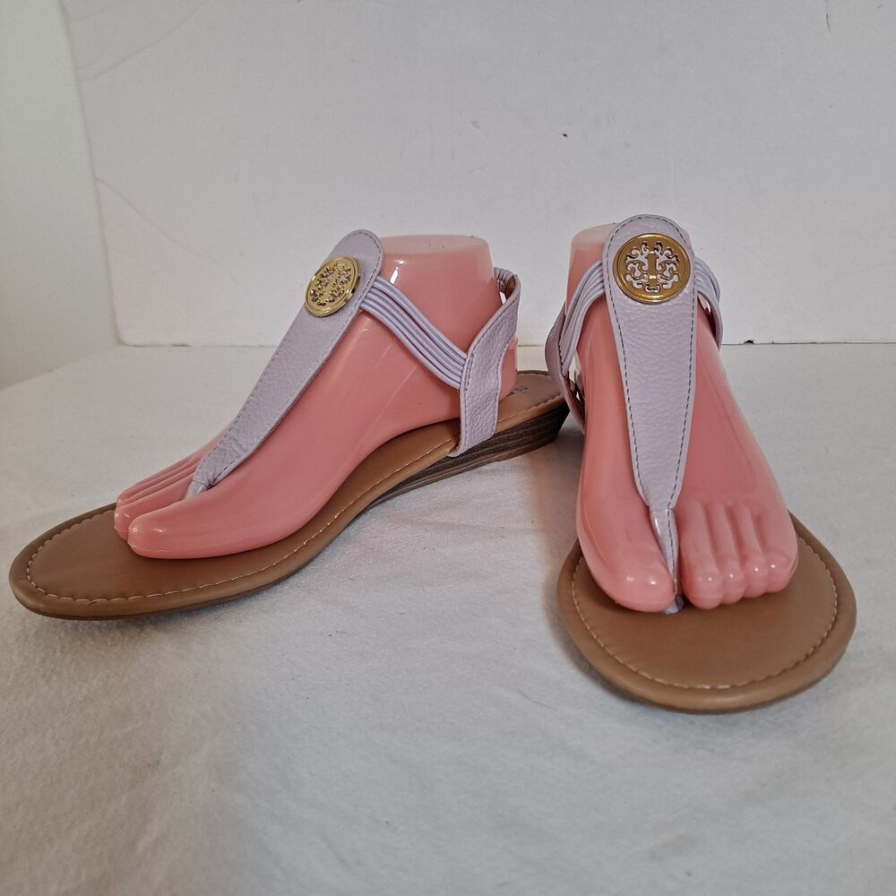 Sasha Women's Jenny 2 Thong Sandals Size 11 Faux Leather Lavender
